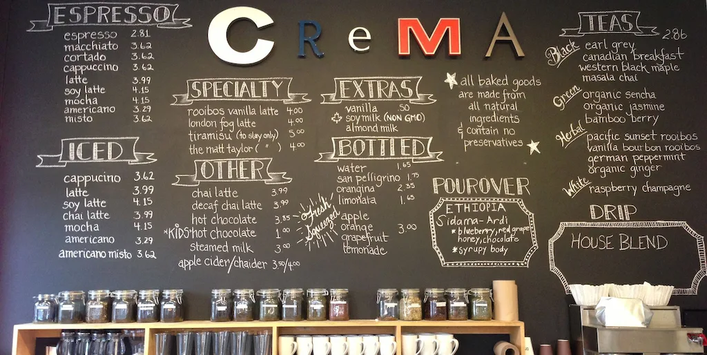 CREMACOFFEECO MENU