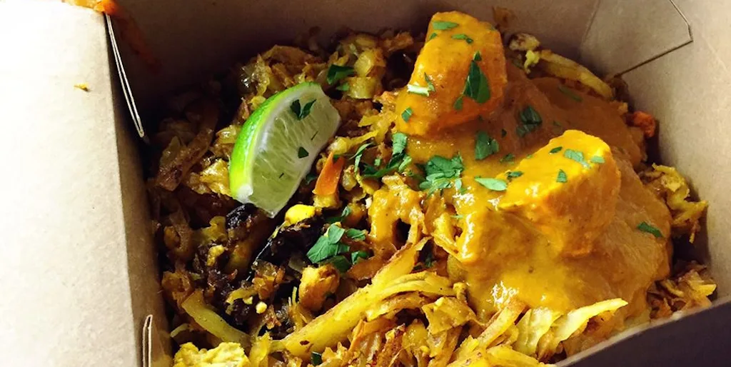 saffron spice butter chicken kathu roti