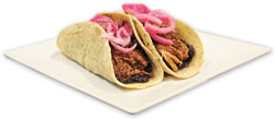 Two tacos from Milagro Cantina Mexicana