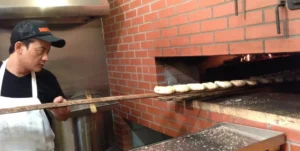 bagels on fire bagels going in
