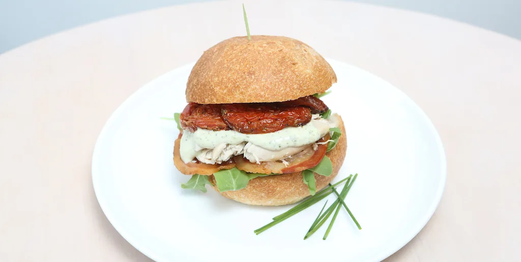 black camel chicken sandwich