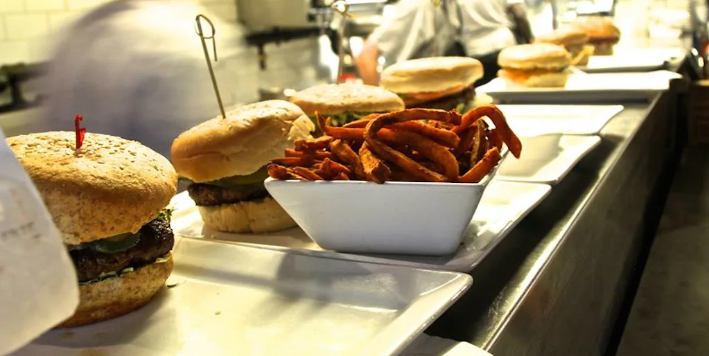 w burger bar counter burgers