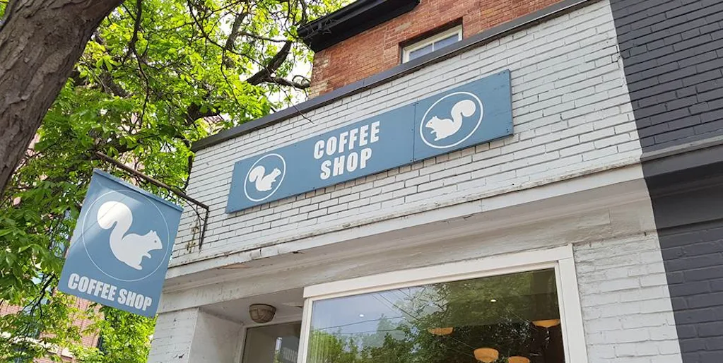 white squirrel coffee shop exterior