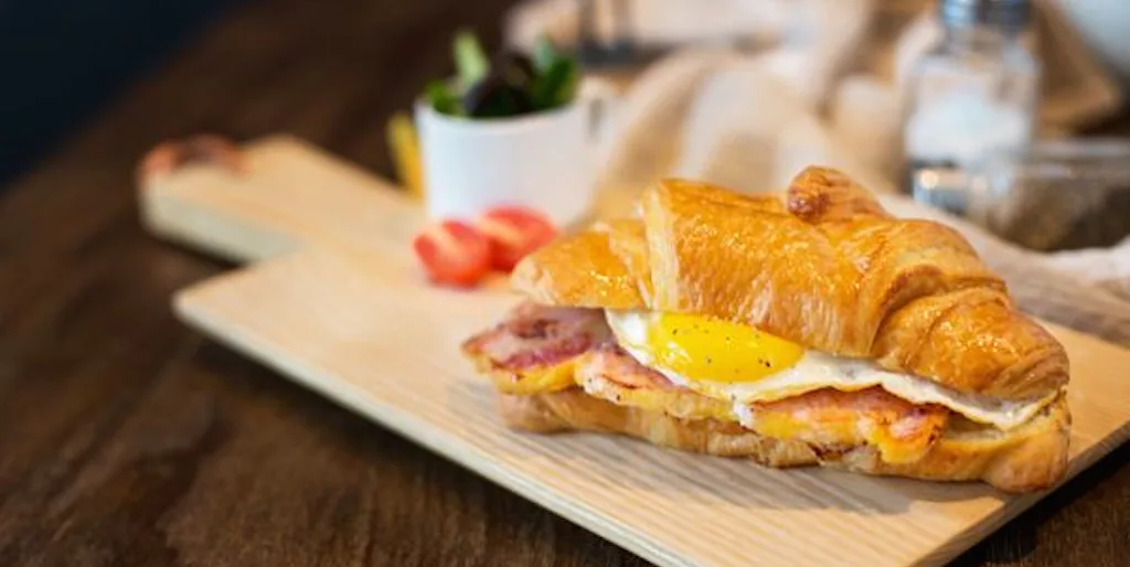Eative Croissant breakfast sandwich