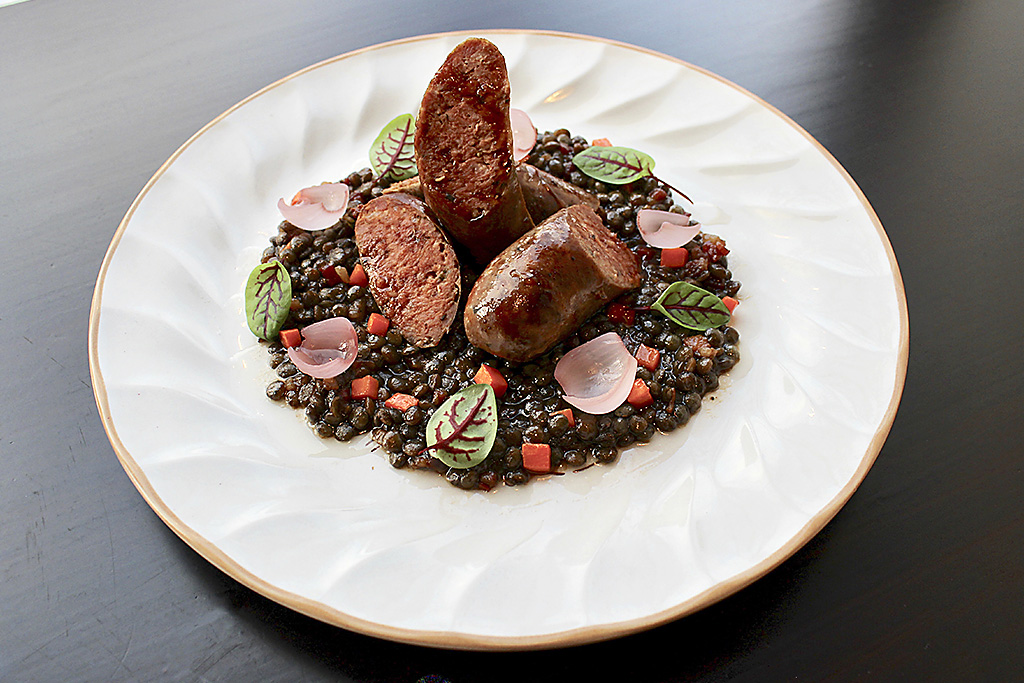 Le-Phenix-Sausage and Lentils