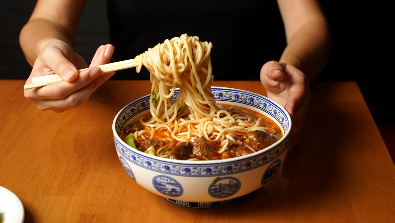 This Chinese restaurant serves fresh handpulled noodles featuring a