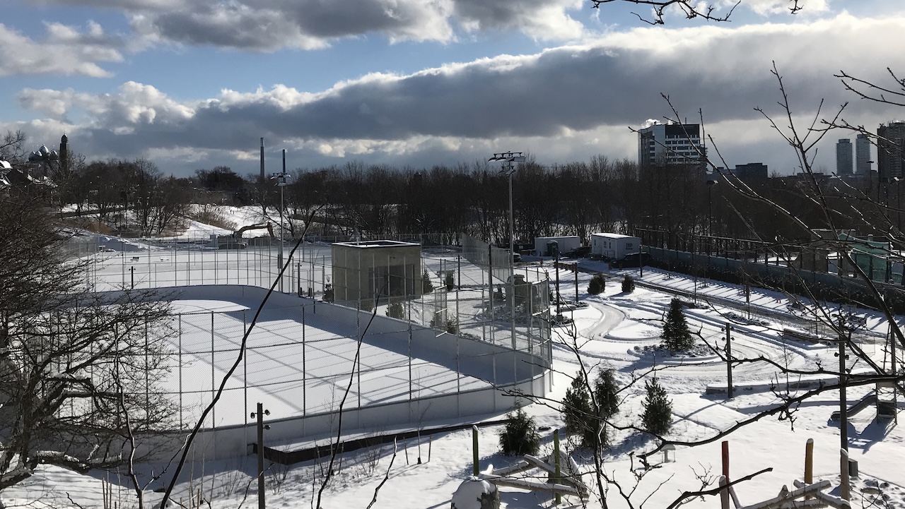 Overlooking the Riverdale Skating Rink