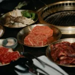 Meats waiting to be grilled at Takja BBQ.