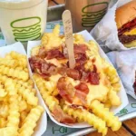 a tray of food from Shake Shack