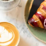 Coffee and a croissant from Cafe x Bica