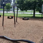 Outdoor fitness equipment at a Toronto park