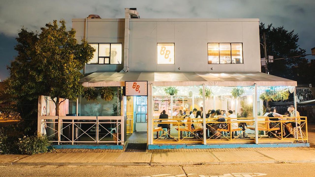 An exterior shot of BB's