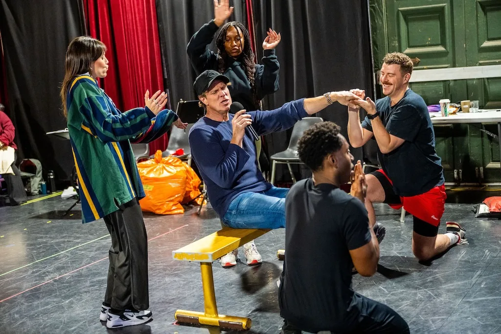 Chameroy (middle) during rehearsals