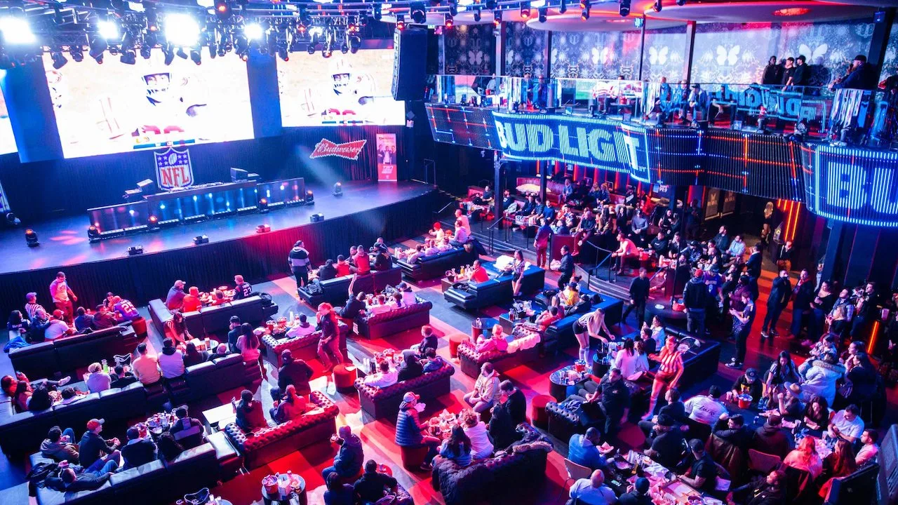 Super Bowl party at Rebel