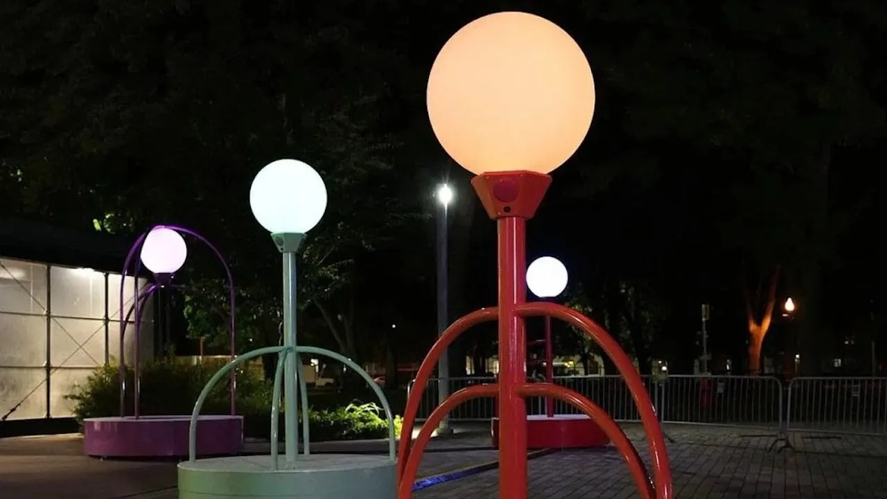 Celestia by kleis is a free public art installation at Sankofa Square