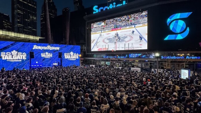 Maple Leafs playoff party at Maple Leafs Square