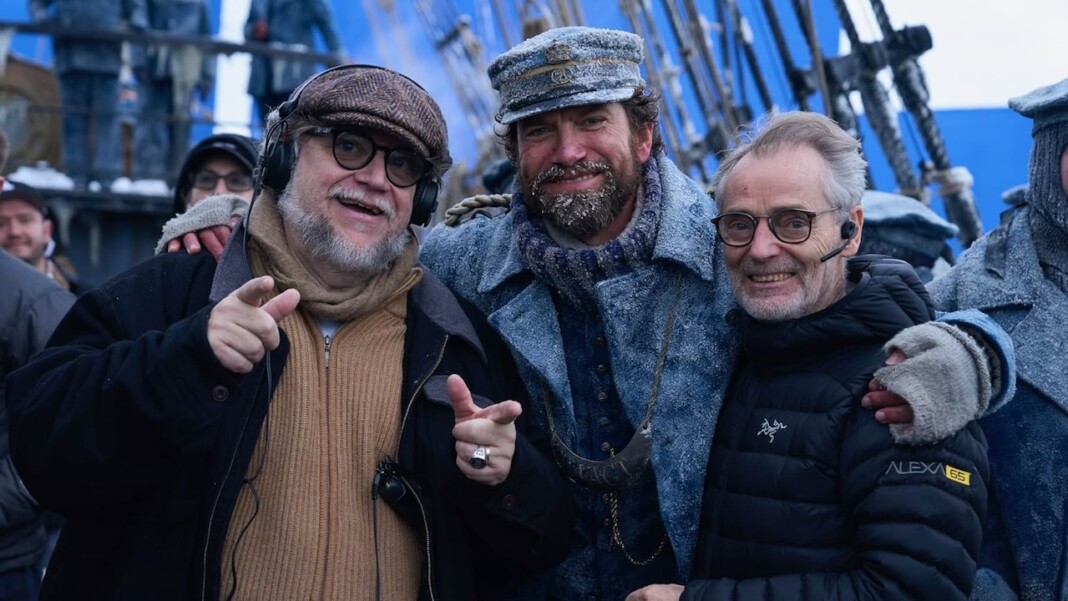 Guillermo del Toro on the set of 'Frankenstein'
