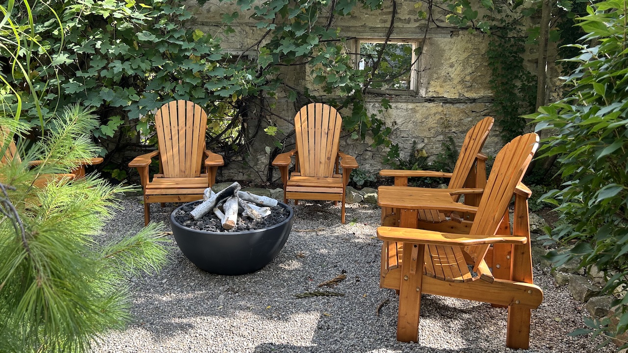 Diamond House outdoor fire pit