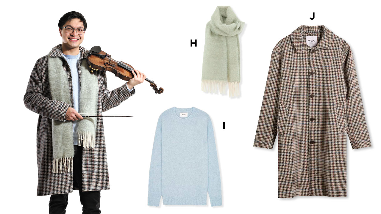 Toronto Symphony Orchestra wearing a houndstooth Good Neighbour coat