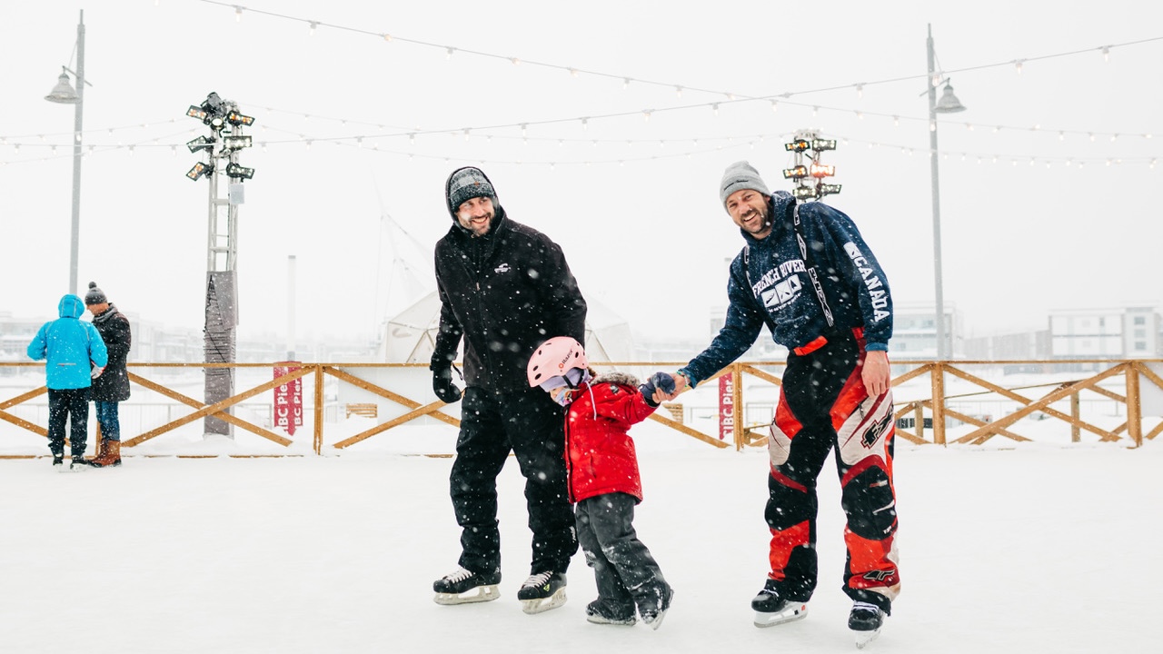Family Skating at Friday Harbour