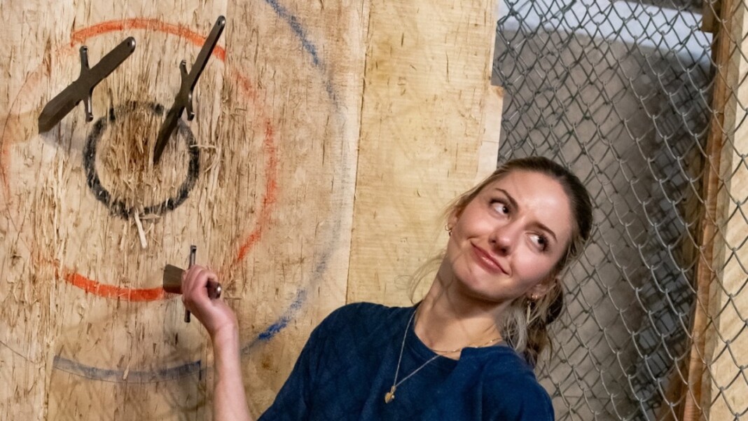 Axe throwing at BATL Grounds Toronto