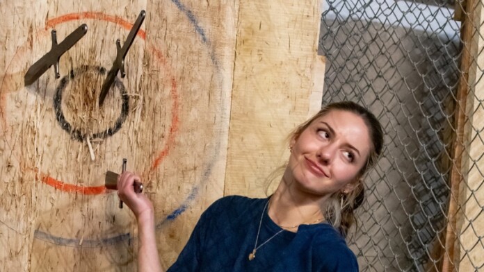 axethrowing Axe throwing at BATL Grounds Toronto