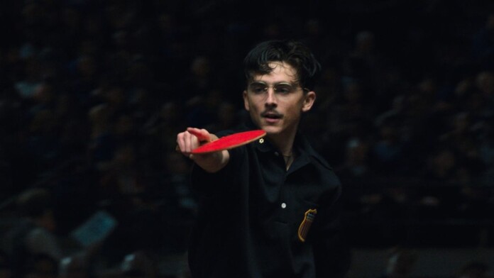 martysupremem Timothée Chalamet in the film Marty Supreme
