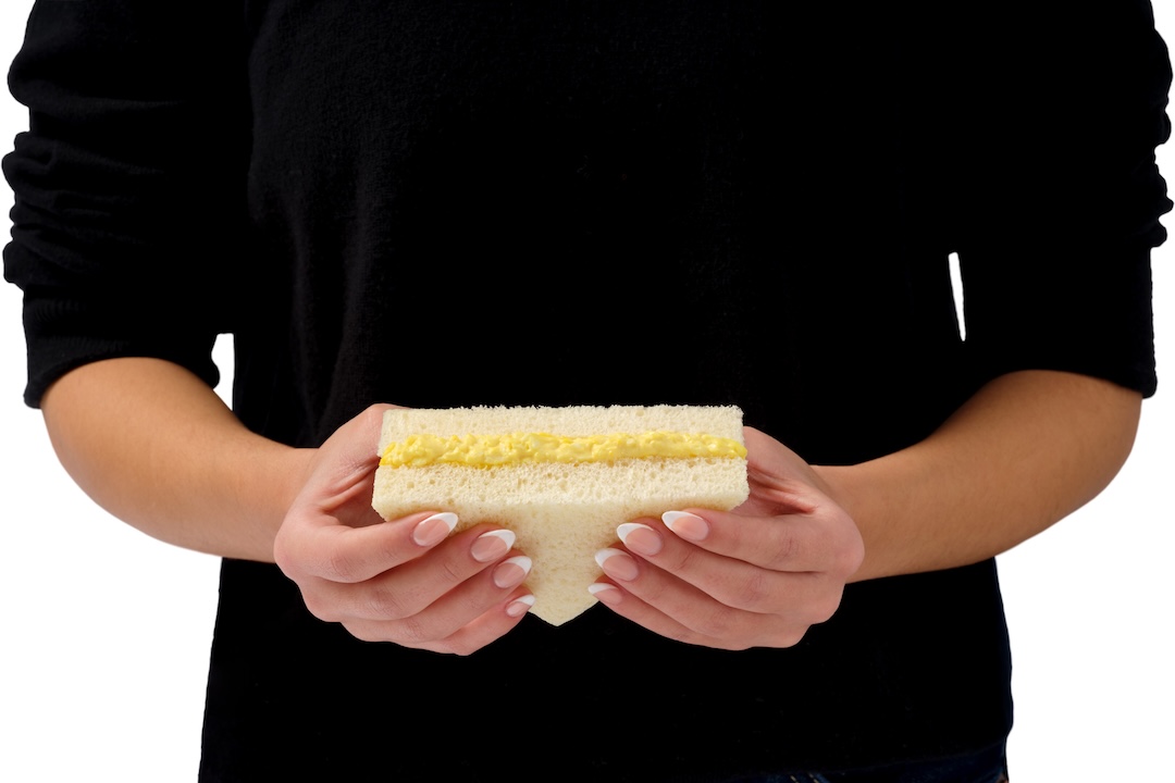 Image 4 P1 2026 Japanese Egg Salad Sandwich with Person Holding