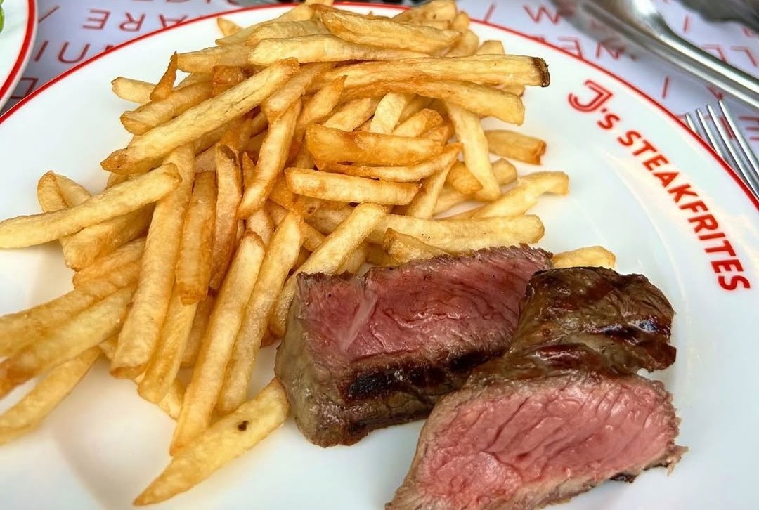 Unlimited shoestring fries and steak at Js Steak Frites Queen West