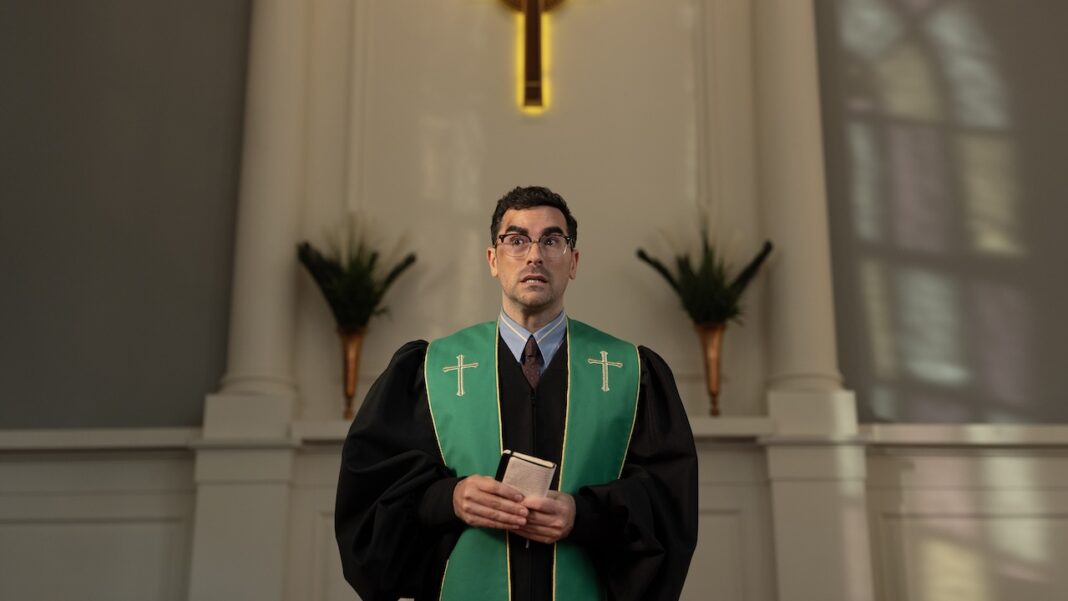 Dan Levy as Nicky in Episode 103 of BIG MISTAKES. Cr. Spencer Pazer/Netflix © 2025