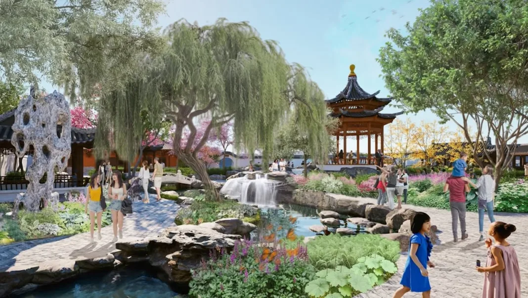 A rendering of the Asian garden proposed by the Chinese Cultural Centre of Greater Toronto