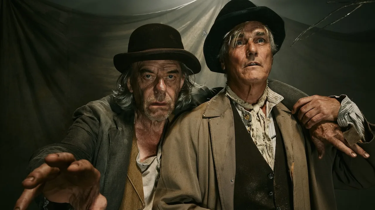 Tom McCamus as Estragon and Paul Gross as Vladimir, Waiting for Godot. Stratford Festival 2026. Photo: Dariane Sanche.